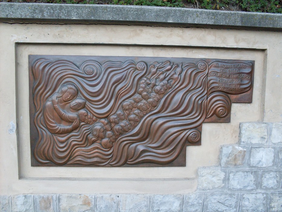Rappresentazione artistica del "Monumento ai Martiri della Bettola", in memoria delle vittime.