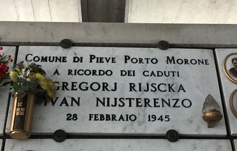Sepolcro in memoria di Gregorj Rijscka e Ivan Nijsterenzo, commemorazione dei caduti del 28 febbraio 1945.