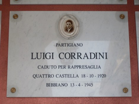 Sacrario ai Caduti per la libertà di Bibbiano, commemorazione dei partigiani e dei loro sacrifici.