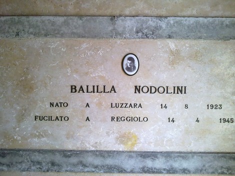Sacrario dei caduti per la Liberazione di Luzzara, commemorazione di Balilla Nodolini.