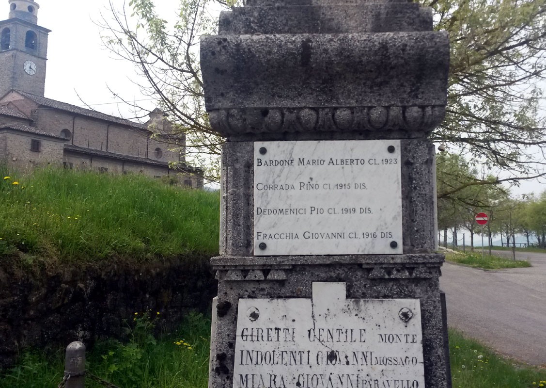Monumento ai caduti di Val di Nizza, commemorazione dei soldati della Prima Guerra Mondiale.