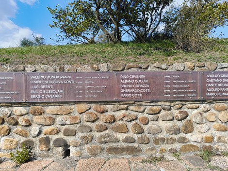 Monumento ai partigiani caduti a Monte Sabbiuno, dedicato alla memoria dei combattenti per la libertà.