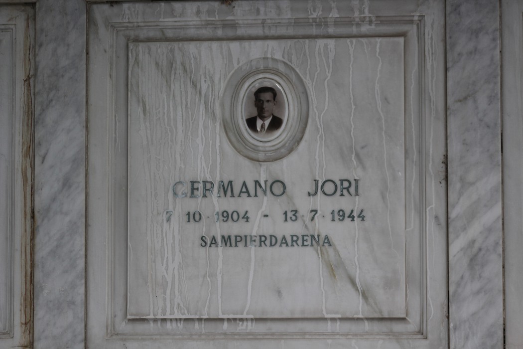 Lapide commemorativa di Germano Jori, partigiano, situata nel Sacrario dei partigiani di Torbella.