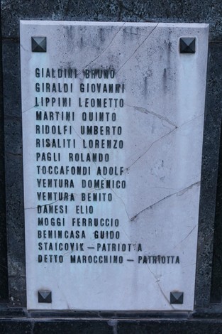 Sacrario dei partigiani pratesi, commemorazione dei caduti nella lotta per la libertà.