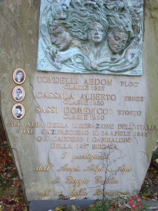 Monumento a Tondelli, Cassala e Sassi, dedicato ai caduti nella lotta per la liberazione d'Italia.