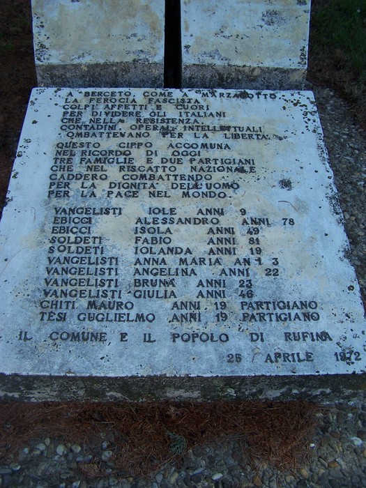 Monumento commemorativo per le vittime della strage di Berceto, onore ai caduti per la libertà.