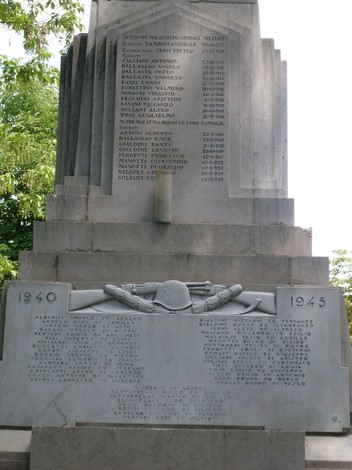 Monumento ai Caduti di Boretto, dedicato ai soldati che hanno sacrificato la vita per la patria.