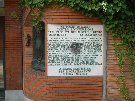 Monumento dedicato agli operai della ex-Dalmine, in memoria della resistenza contro il nazifascismo.