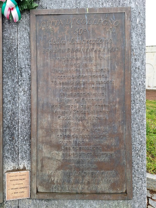 Monumento al 50° anniversario della Liberazione, Comune di Collegno (TO), foto 2