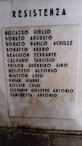 Monumento ai caduti di Montagnana, omaggio ai valorosi della Resistenza.