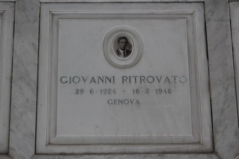 Sacrario dei partigiani di Torbella, commemorazione di Giovanni Ritrovato, partigiano caduto nel 1946.