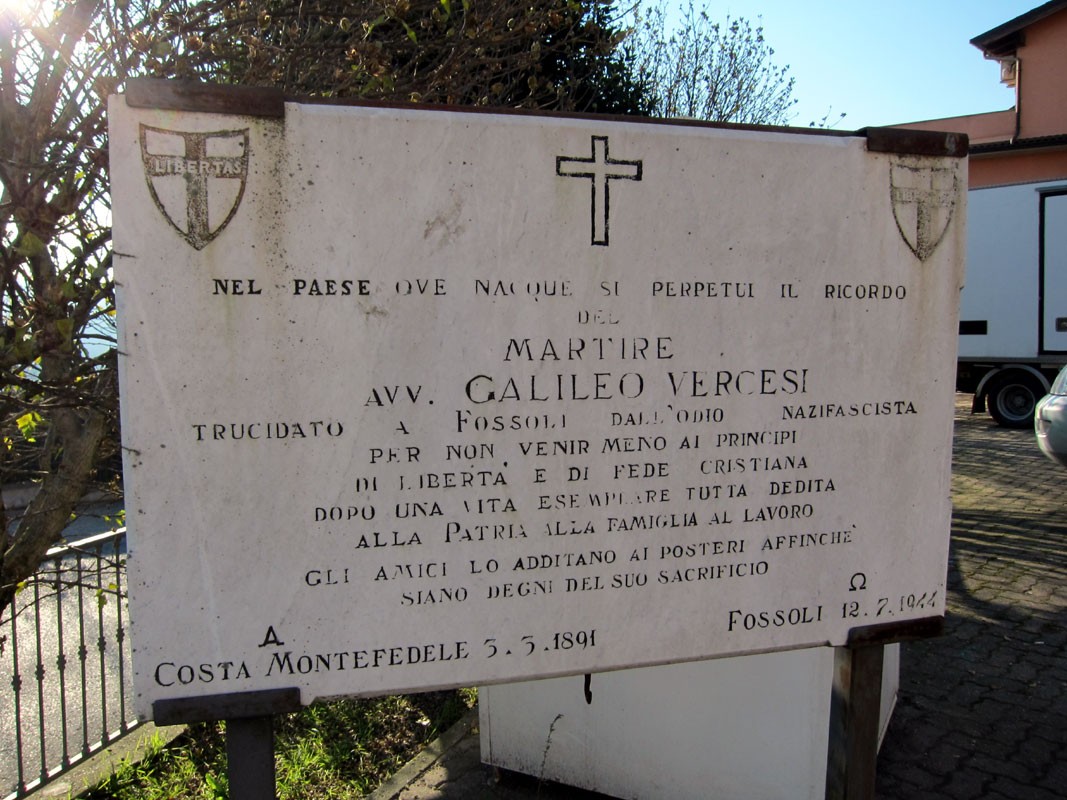 Monumento a Vercesi, dedicato alla memoria del martire Galileo Vercesi, situato a Fossoli.
