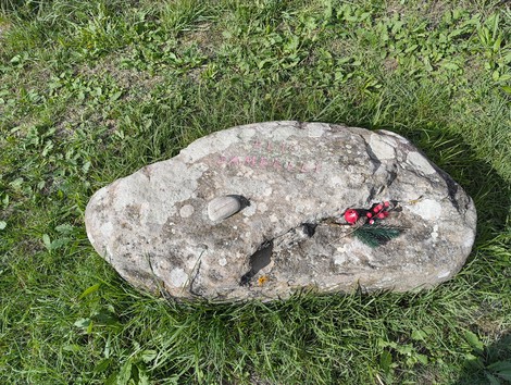 Monumento ai partigiani caduti a Monte Sabbiuno, commemorazione in un contesto naturale.