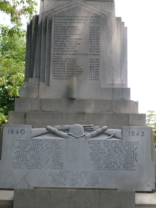 Monumento ai Caduti di Boretto, dedicato ai soldati che hanno sacrificato la vita per la patria.