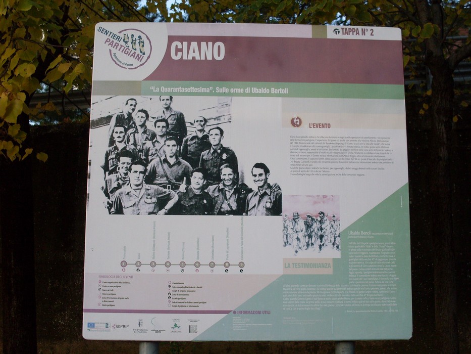Monumento ai Caduti Partigiani e Civili di Ciano, commemorazione della Resistenza e della lotta per la libertà.