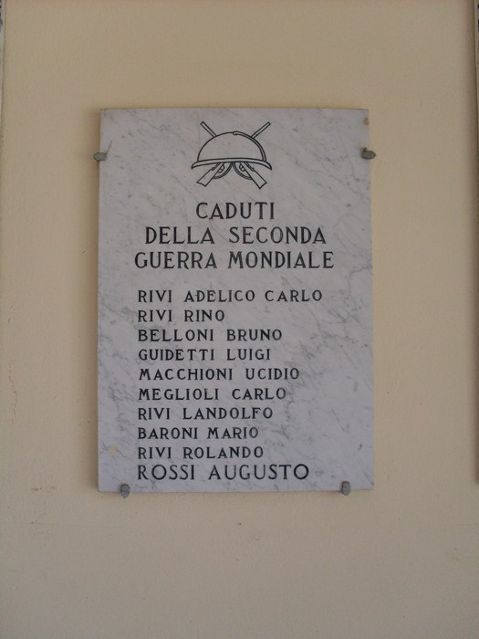 Lapidi commemorative dei caduti di San Valentino nella Seconda Guerra Mondiale.