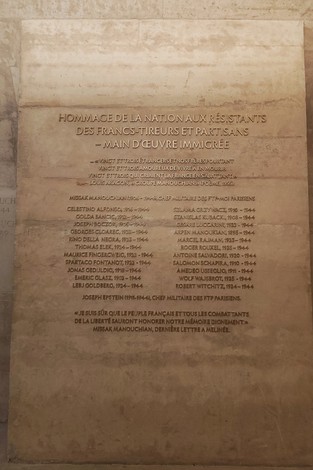 Riconoscimento dell'importanza storica della resistenza attraverso l'adesione al gruppo Manouchian.