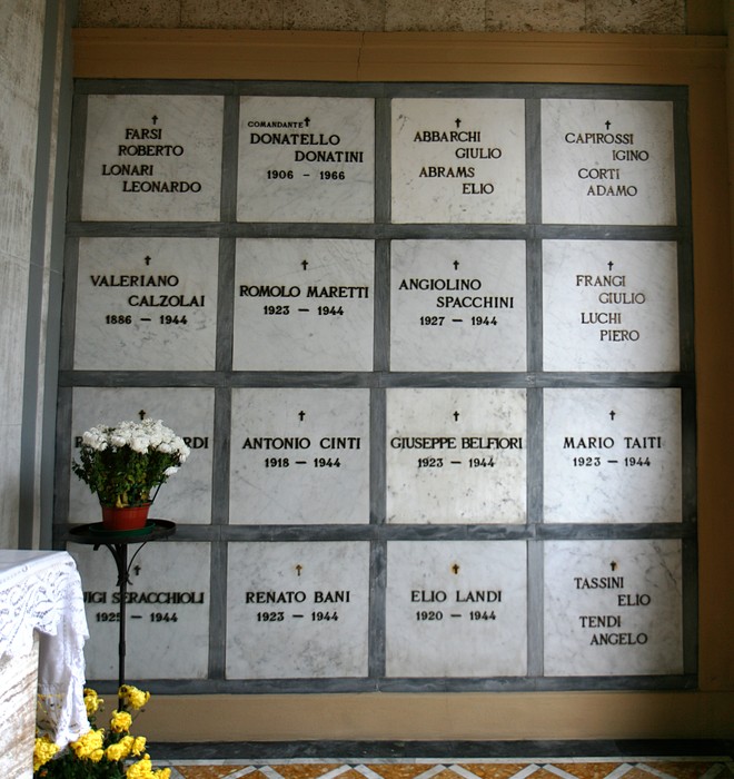 Sacrario dei partigiani: monumento commemorativo con targhe in memoria dei caduti della Resistenza.