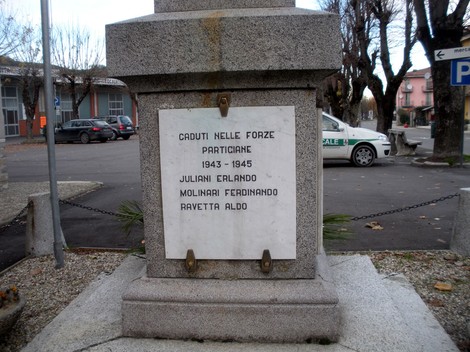 Monumento ai caduti partigiani di Bagnaria, commemorazione dei valorosi della resistenza 1943-1945.