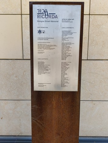 Memoriale della Shoah di Bologna, dedicato alla memoria delle vittime dell'Olocausto.