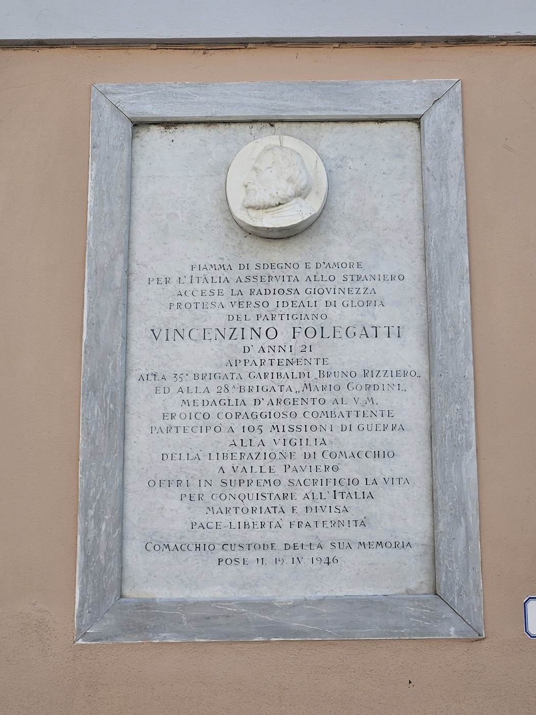 Lapide a Folegatti, Comune di Comacchio (FE), foto 1