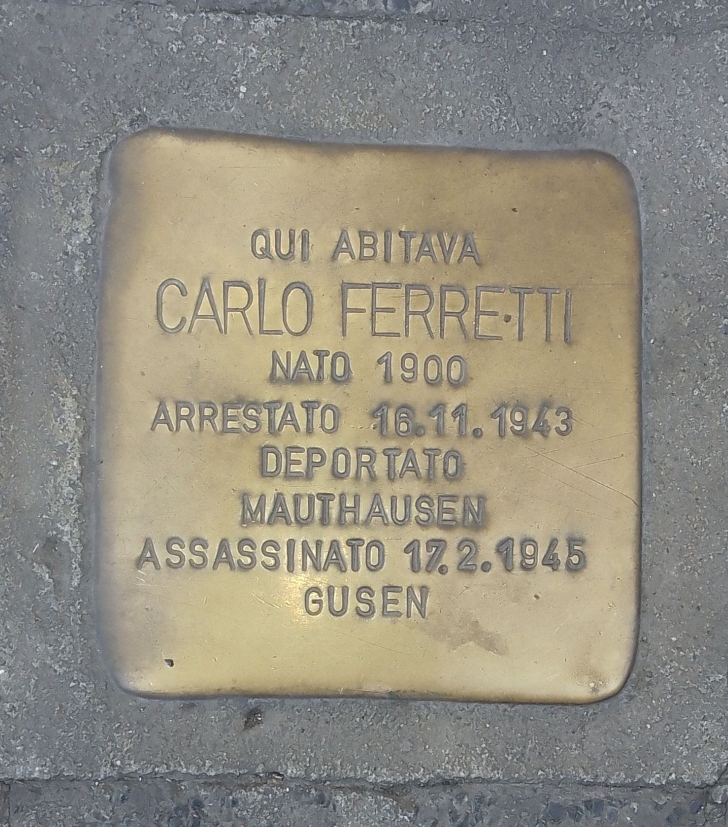 Pietra d'inciampo a Ferretti, Comune di Milano (MI), foto 1