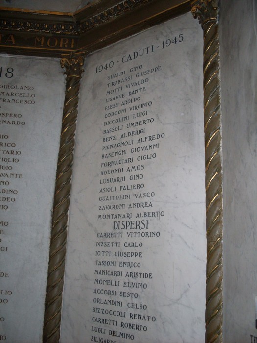 Monumento ai Caduti di Campagnola, commemorazione delle persone perdute durante la Seconda Guerra Mondiale.