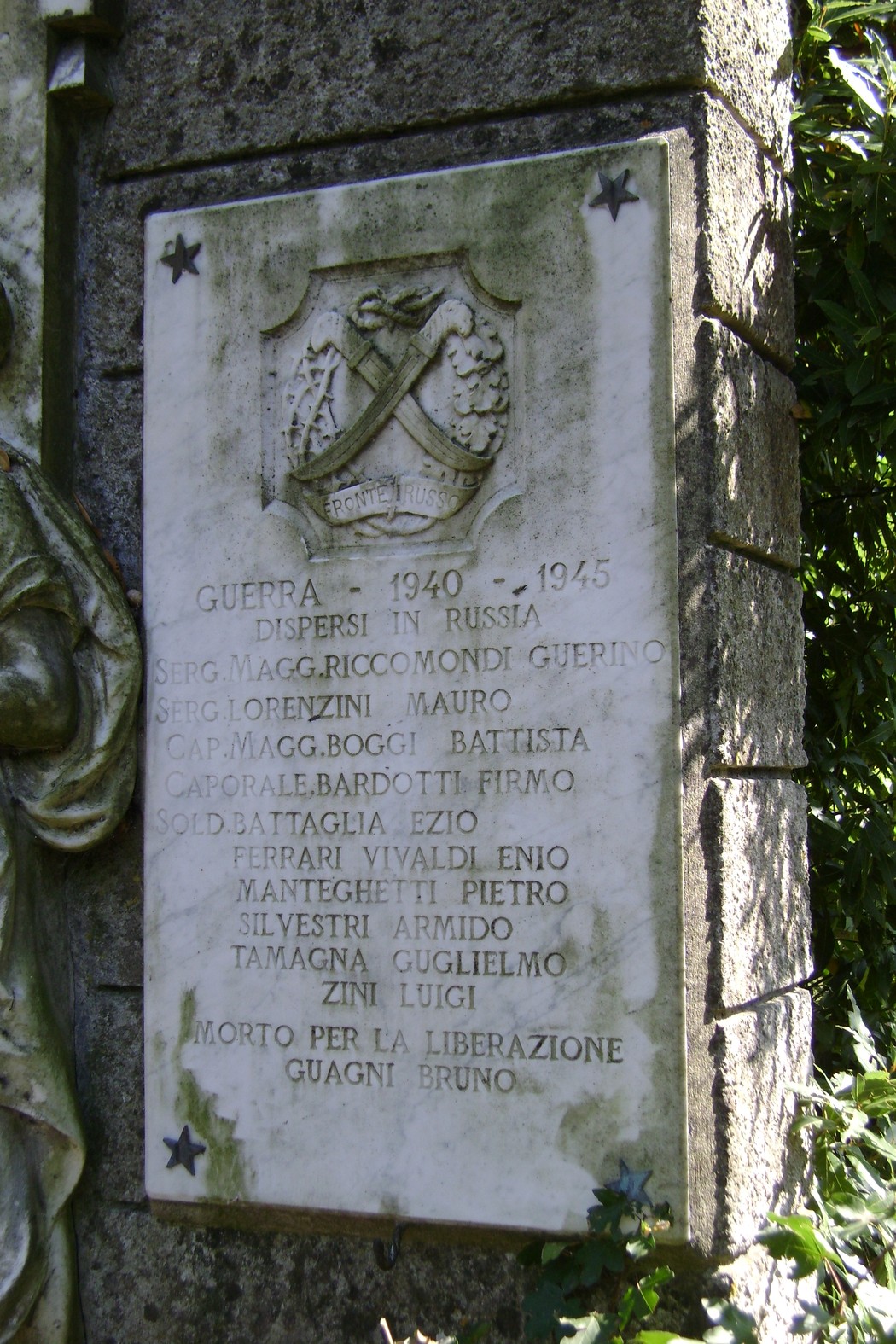Monumento ai caduti di Gavedo, dedicato ai soldati dispersi in Russia durante la Seconda Guerra Mondiale.
