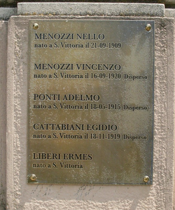 Monumento ai Caduti di Santa Vittoria, onore ai soldati dispersi nella Grande Guerra.