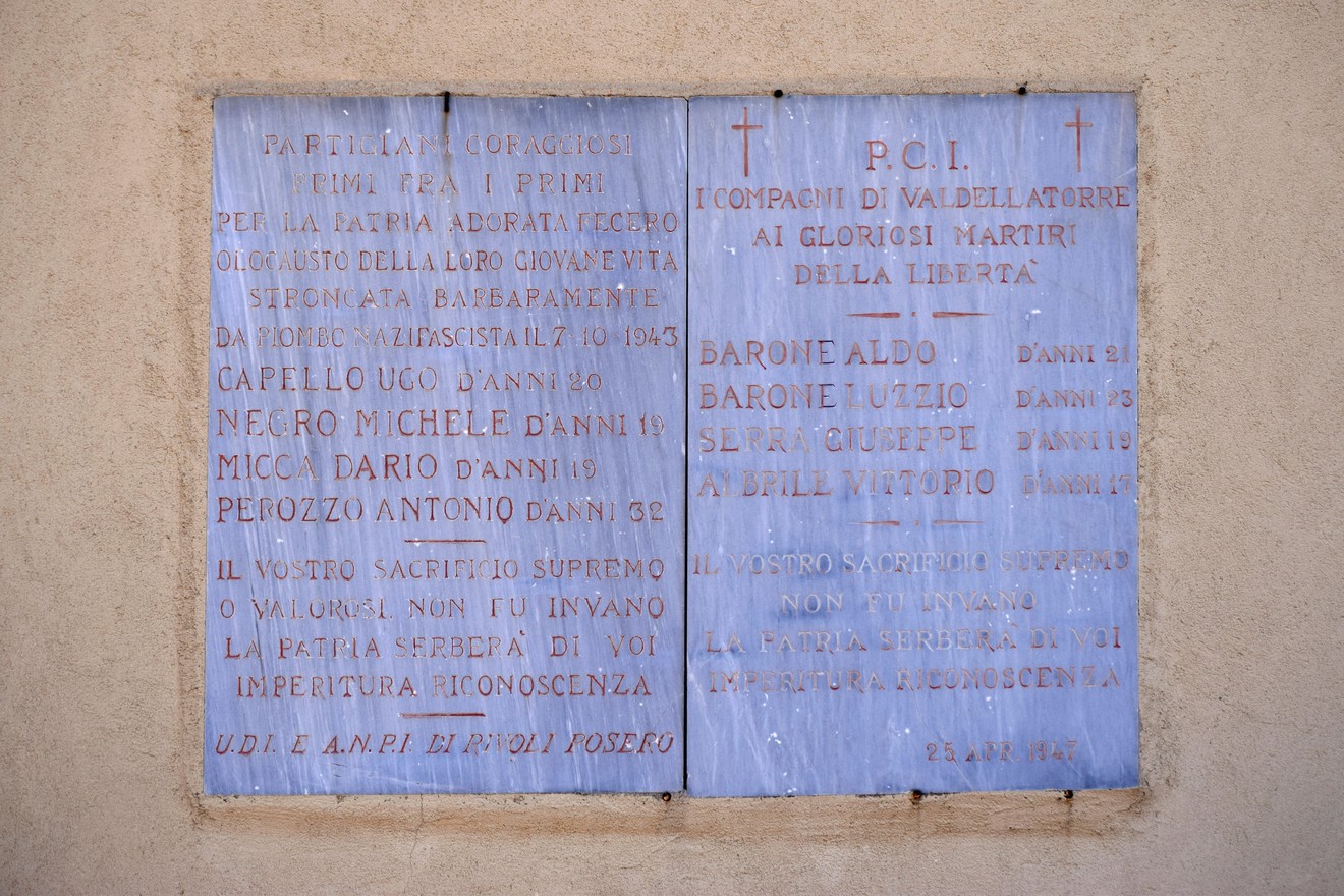 Lapidi ai caduti del 7 ottobre 1943, Comune di Val della Torre (TO), foto 1