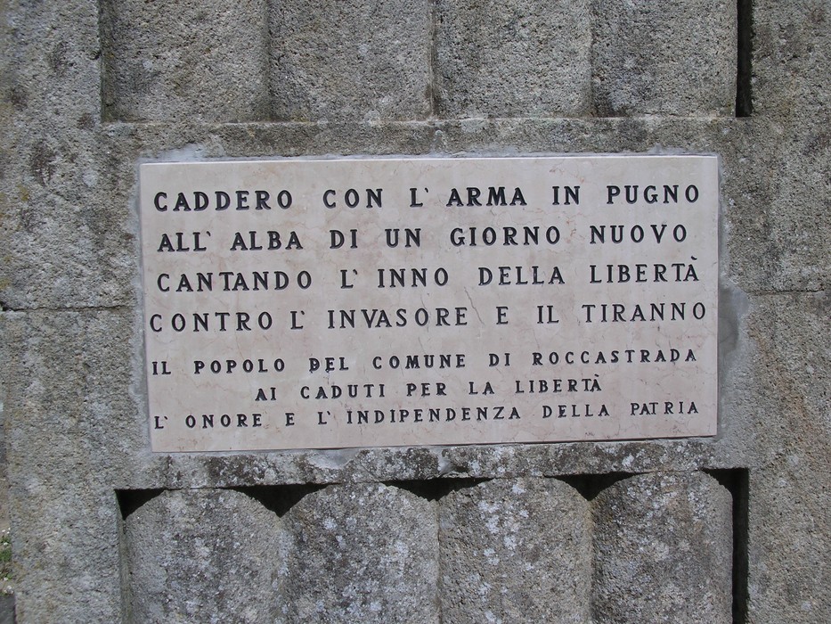 Monumento ai caduti, commemorazione per i sacrifici nella guerra per la libertà e l'indipendenza della patria.