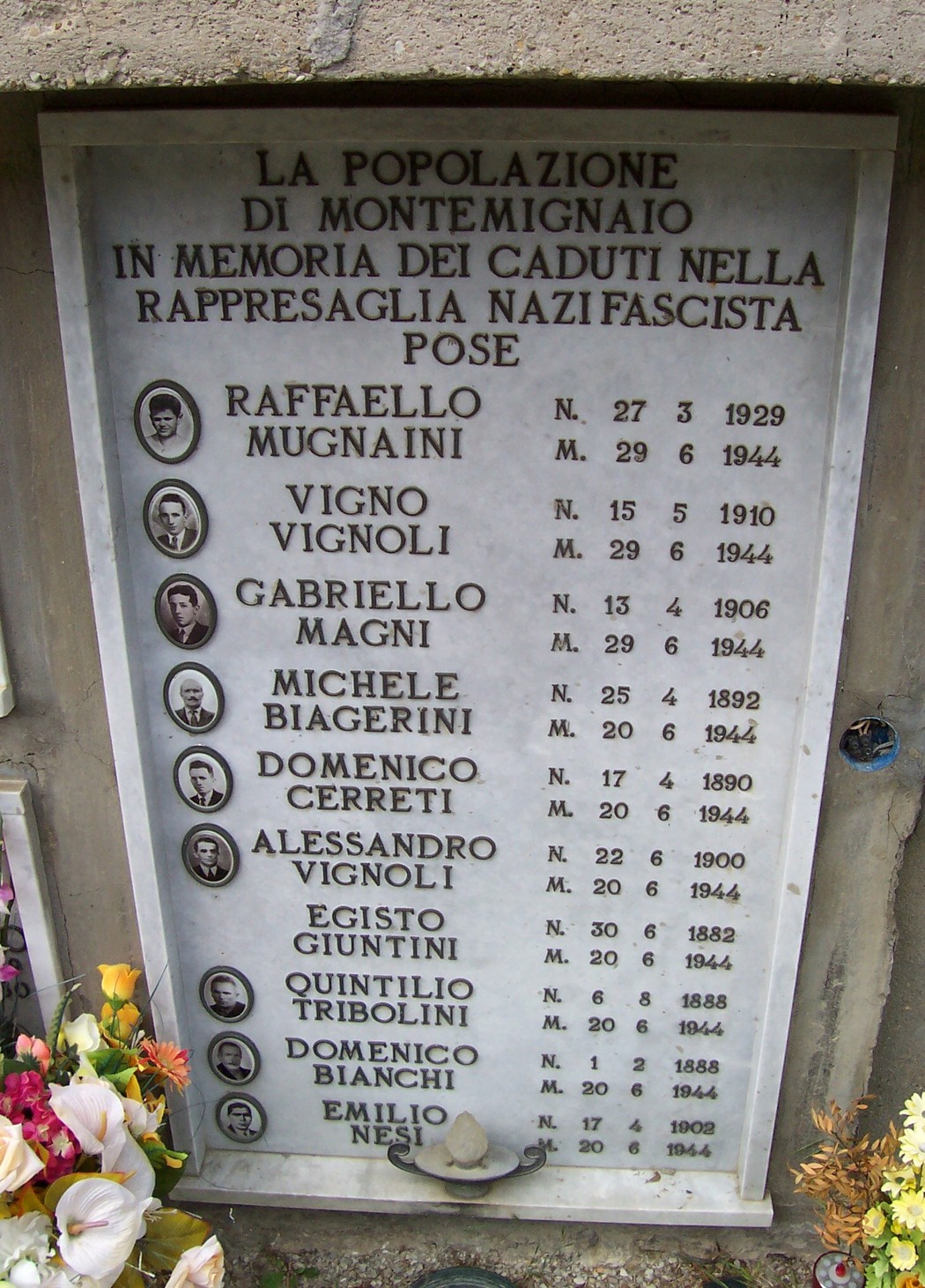 Sacrario dei caduti di Montemignaio, monumento commemorativo in memoria dei caduti della seconda guerra mondiale.