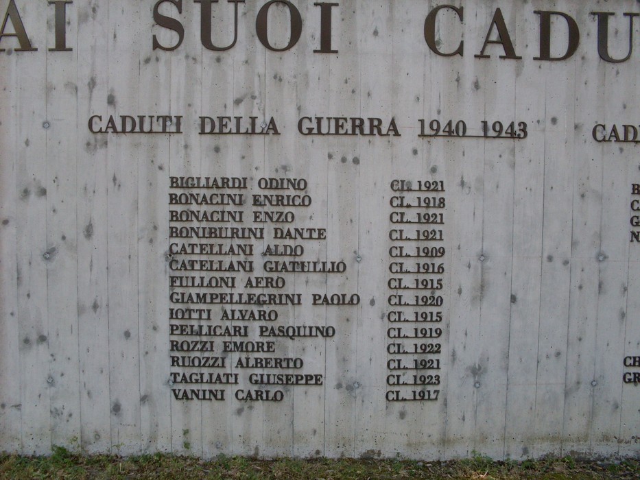 Monumento ai Caduti di Montecavolo, commemorazione delle vittime della guerra 1940-1943.