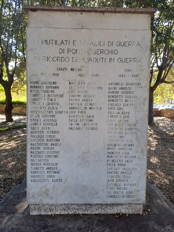Monumento ai caduti di Pontasserchio, commemorazione dei militari e civili vittime della guerra.