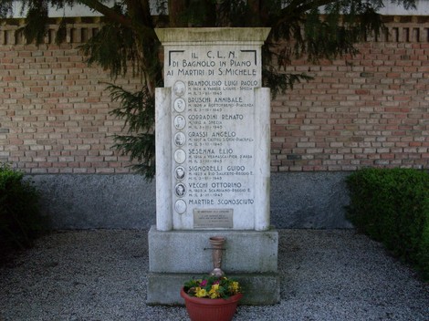 Monumento commemorativo dedicato a Brandolisio ed altri martiri di San Michele a Bagnolo di Piano.