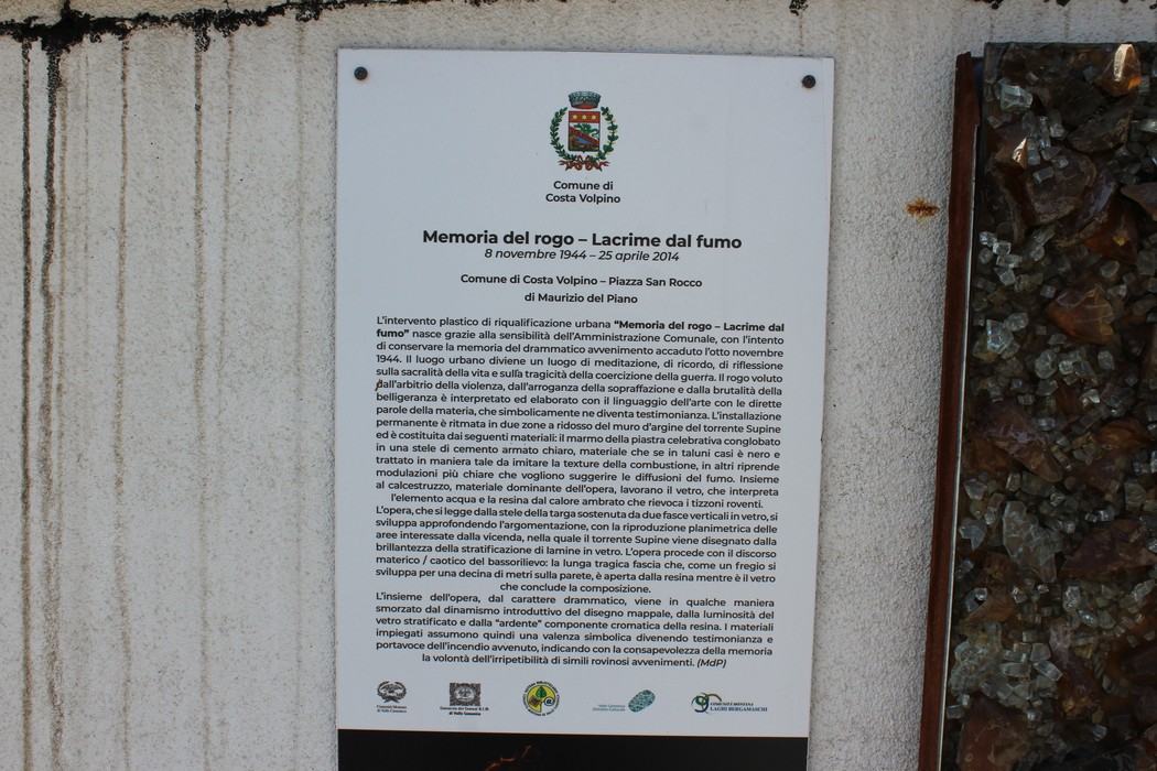 Monumento a ricordo dell'incendio di Corti, Comune di Costa Volpino (BG), foto 4
