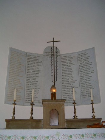 Lapidi commemorative nella chiesa di Civitella, testimoni di memorie storiche e spirituali.