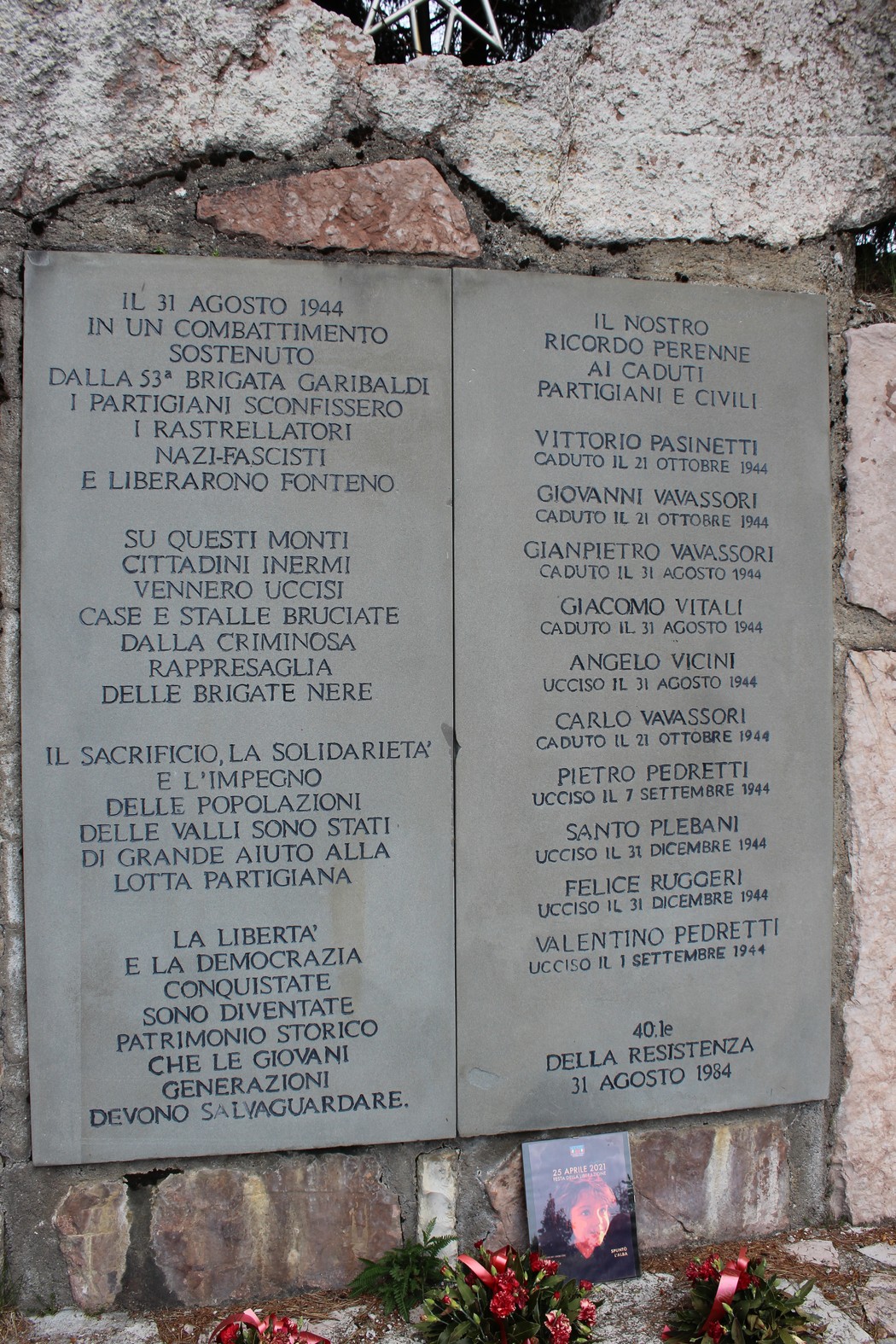 Monumento ai Partigiani al Colletto, dedicato alla memoria dei caduti nella lotta partigiana.