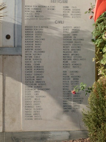 Monumento commemorativo ai Caduti di Villa Minozzo, dedicato a partigiani e civili.