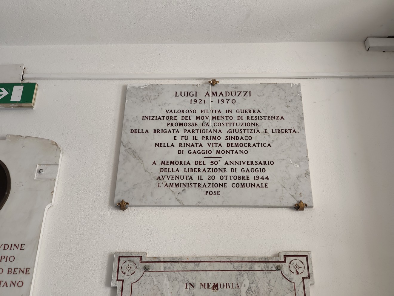Lapide ad Amaduzzi, Comune di Gaggio Montano (BO), foto 1