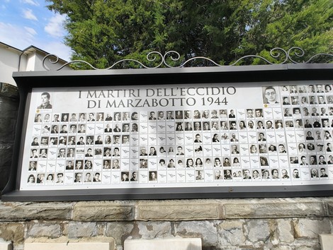 Sacrario dei Martiri di Marzabotto: commemorazione delle vittime dell'eccidio del 1944.