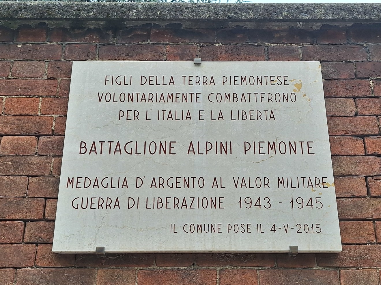 Lapide al Battaglione Alpini Piemonte, Comune di Torino (TO), foto 1