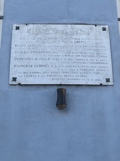 Lapide commemorativa dedicata ai partigiani di Spinetta Marengo, in onore dei caduti per la libertà.