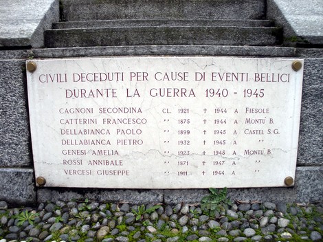Monumento ai caduti di Montù Beccaria, commemorazione dei civili deceduti durante la guerra 1940-1945.