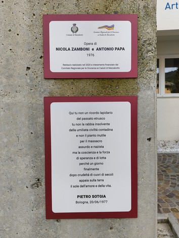Monumento ai Martiri di Marzabotto, commemorazione della sofferenza e della memoria storica del passato.