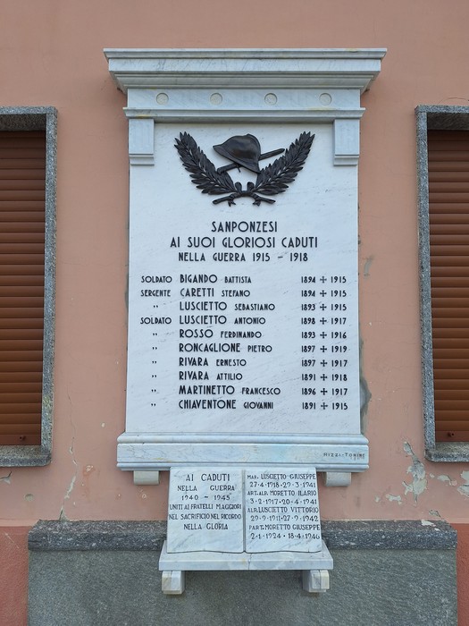 Lapidi ai caduti, Comune di San Ponso (TO), foto 2