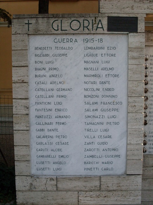 Monumento ai Caduti di San Maurizio, onore ai combattenti della Grande Guerra 1915-18.