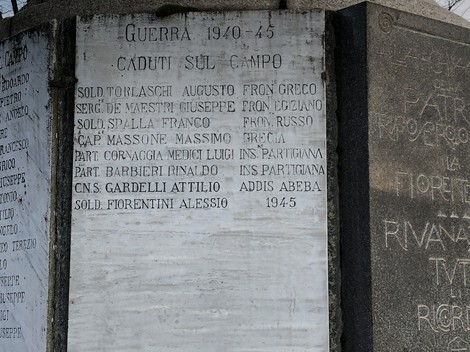 Monumento ai caduti di Rivanazzano, commemorazione dei soldati della Guerra 1940-45.