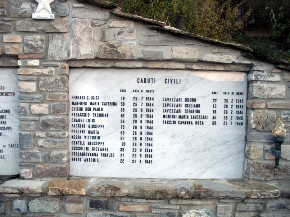 Monumento commemorativo ai caduti di Menconico, dedicato alla memoria delle vittime del conflitto.