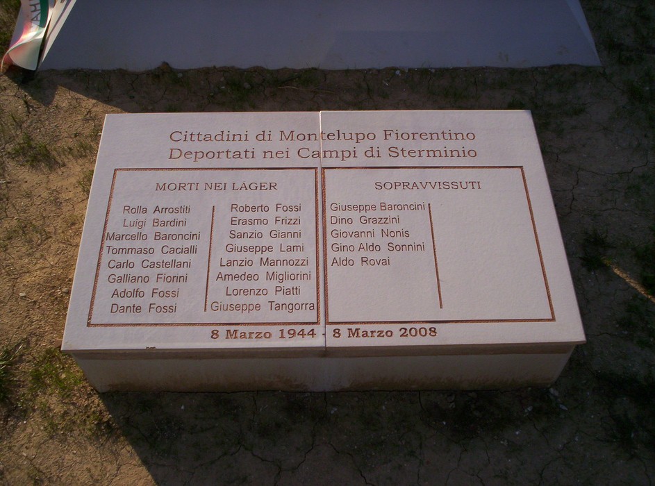 Memoriale per i deportati di Montelupo Fiorentino nei campi di sterminio, in ricordo delle vittime e sopravvissuti.